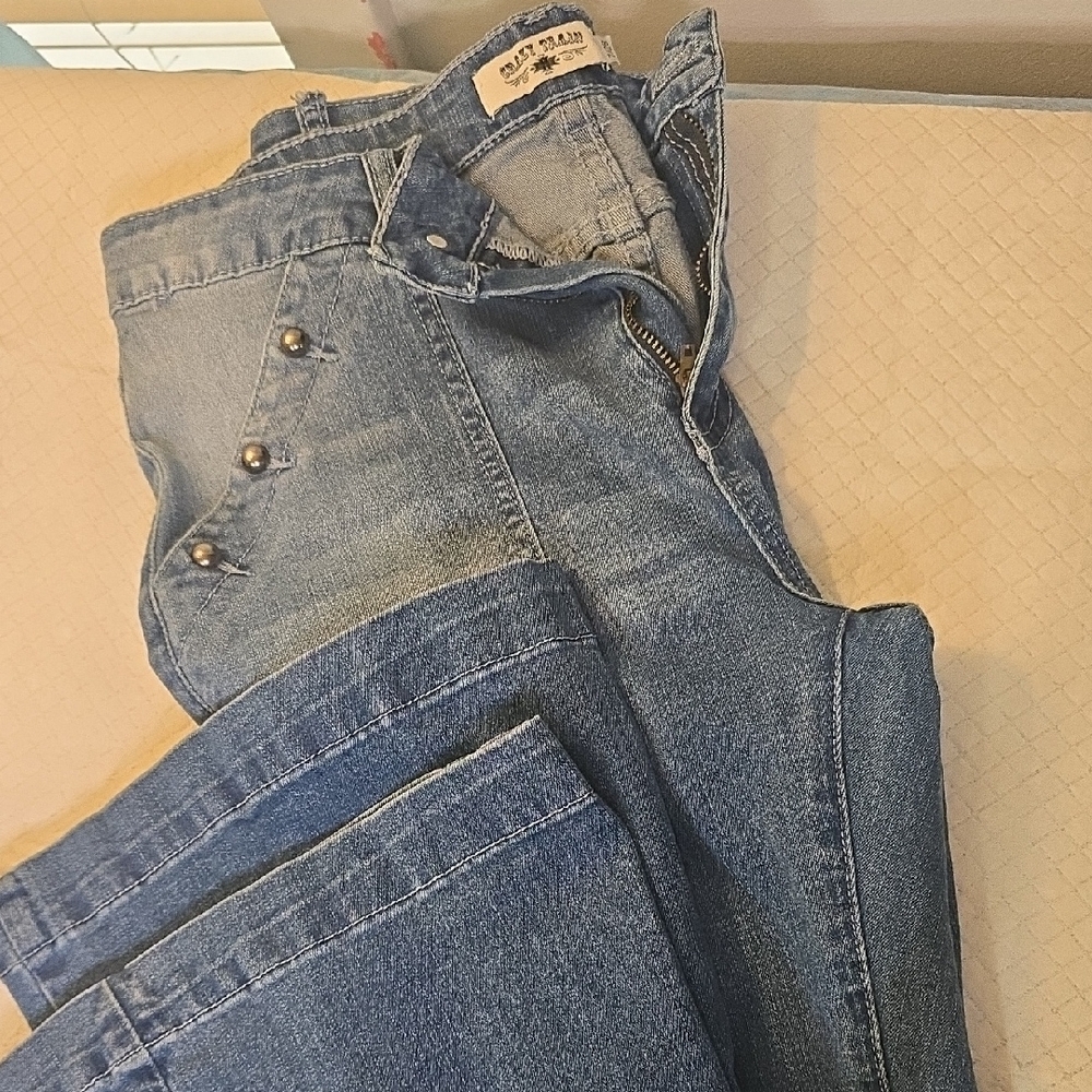 Crazy Train Blue Flare Jeans